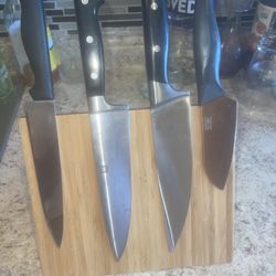 Container Store Bamboo Magnetic Knife Dock 
