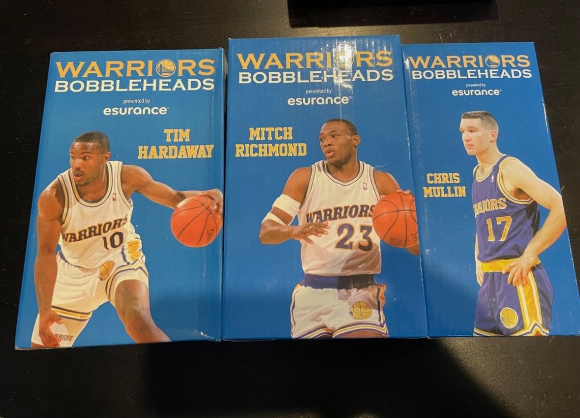 2012 Golden State Warriors Run TMC Bobblehead Set - Richmond, Hardaway & Mullin