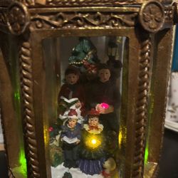 Heavy resin vintage Christmas Carol light up scene