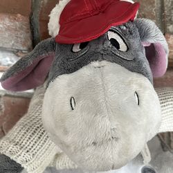 Disney Wintertime Plush  Eeyore With Snowflake Sweater NWT