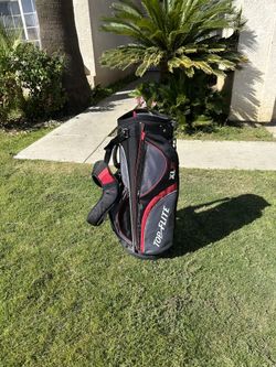 Top Flight Standing Golf Bag 6 Way Carry Strap Black