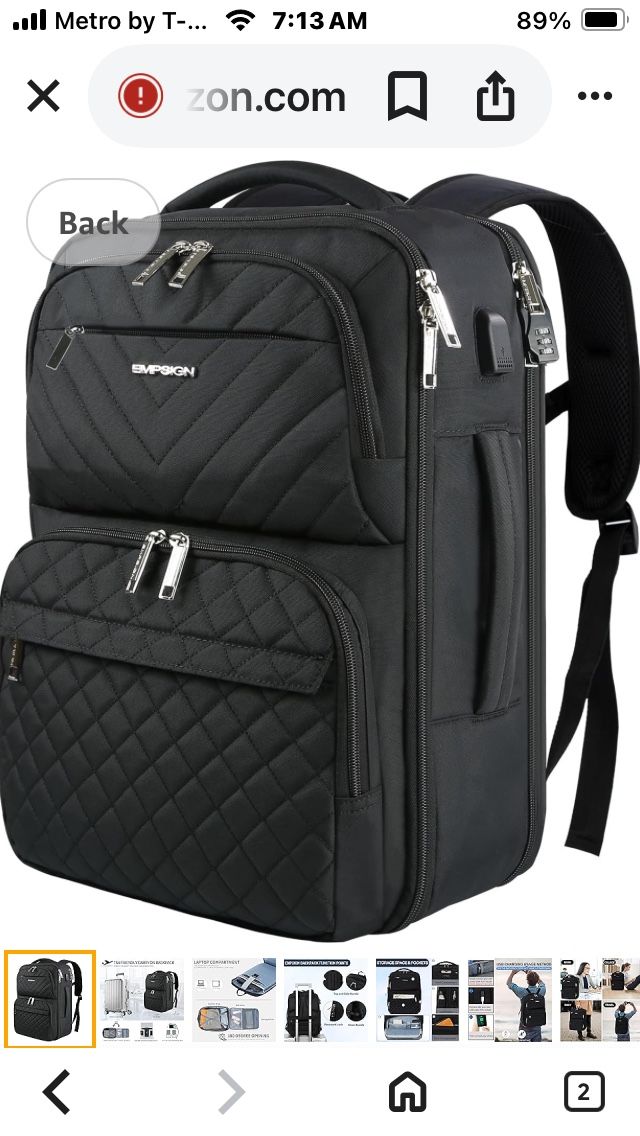 EMPSIGN Travel Backpack for Women, Large Carry On Backpack Airline Approved Personal Item, 17 inch TSA Friendly Laptop Backpack with USB Port …