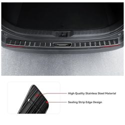 Exterior Rear Bumper Protector for Toyota RAV4 2025 2024 2023 2022 2021 2020 2019 Hybrid, Prime (PHEV) Accessories Stainless Steel Rear Bumper Guard T