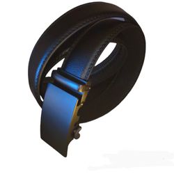 Men Ratchet Belt Fully Adjustable No Holes Leather Belt.