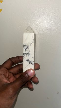 White Howlite Crystal Tower Point