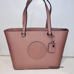 New Pink GUESS Purse Hand Bag Tote NWT Satchel Dusty Mauve Jaxon Travel