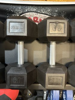 Rep Fitness Hex Dumbbell Pair 60LBS