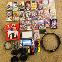 Nintendo Switch OLED consoles with box, Nintendo Switch Games Mario Party