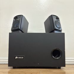 Corsair SP2500 2.1 Complete Set – Subwoofer, Satellites & Controller – Parts/Repair