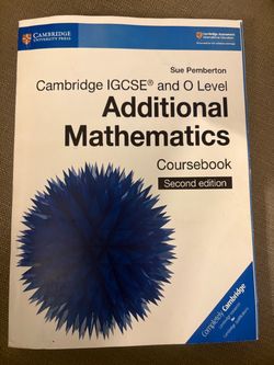 Paperback  Cambridge Additional Math