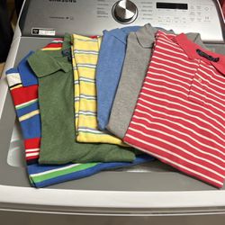 Lot Of 6 Ralph Lauren Short-sleeved Polo Collared Shirts