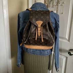Louis Vuitton Montsouris Leather Backpack