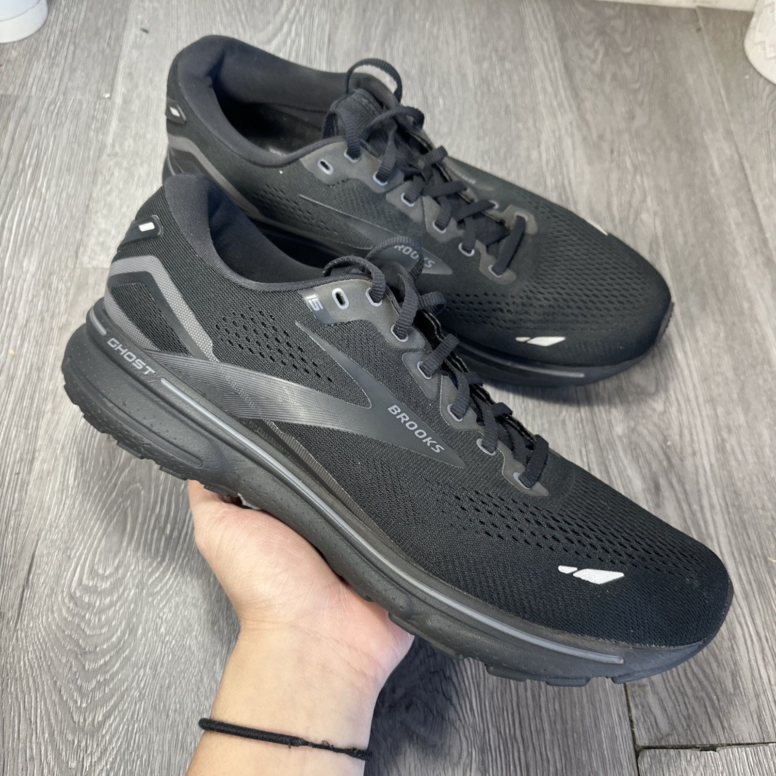 Brooks Ghost 15 Shoes Mens Size 12 2E Wide Black Sneakers Running Athletic Gym Brooks Ghost 15 Shoes Mens Size 12 2E Wide Black Sneakers  main image 4