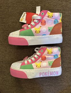 Kids' Pink & Multicolor High-Top Sneakers