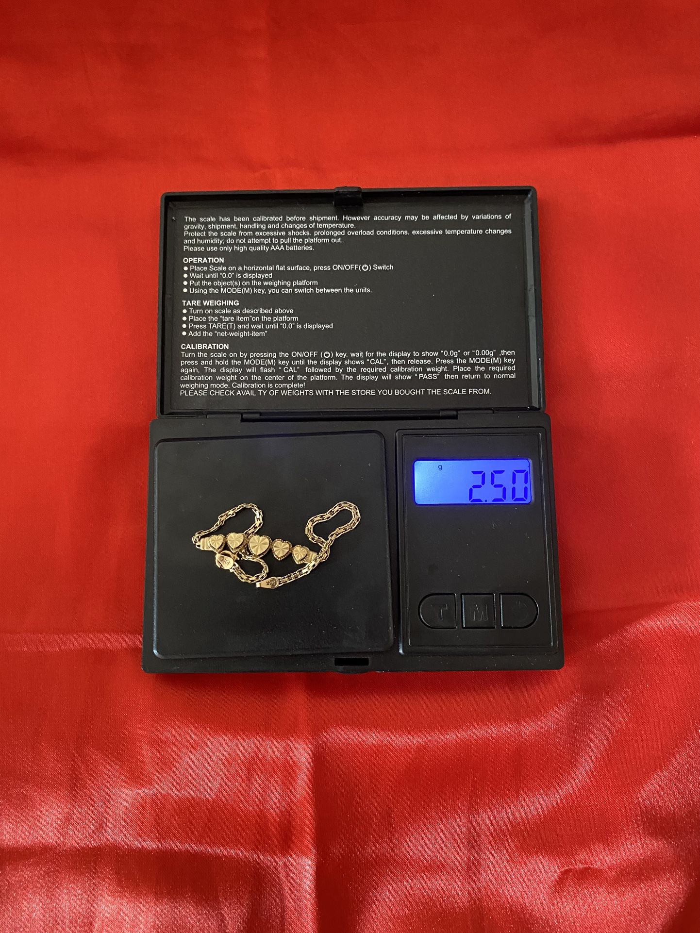 14k heart shaped Bracelet