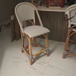 Serena&Lily french bistrot white and blue counter stools