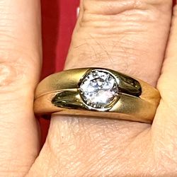 Men’s 18k 2tone GE Ring sz 12