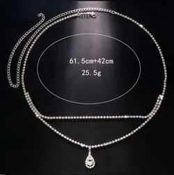 Radiant Teardrop Double Waist Chain