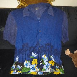 George Men's Hawaiian Button Up Shirt XL