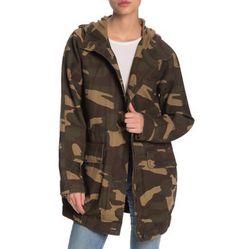 LEVIS Bubble Camo Print Hooded Parka Jacket Womens size Small