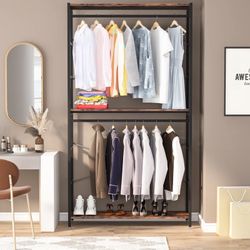 Freestanding Closet Clothes Shelf (86”)