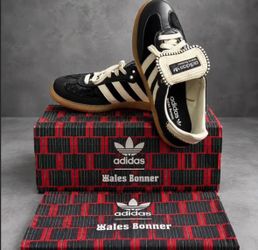 WALES BONNER SAMBA PONY TONAL LOW TRAINERS