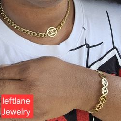 I Deliver I Ship 14k Gold Plated Chain Set