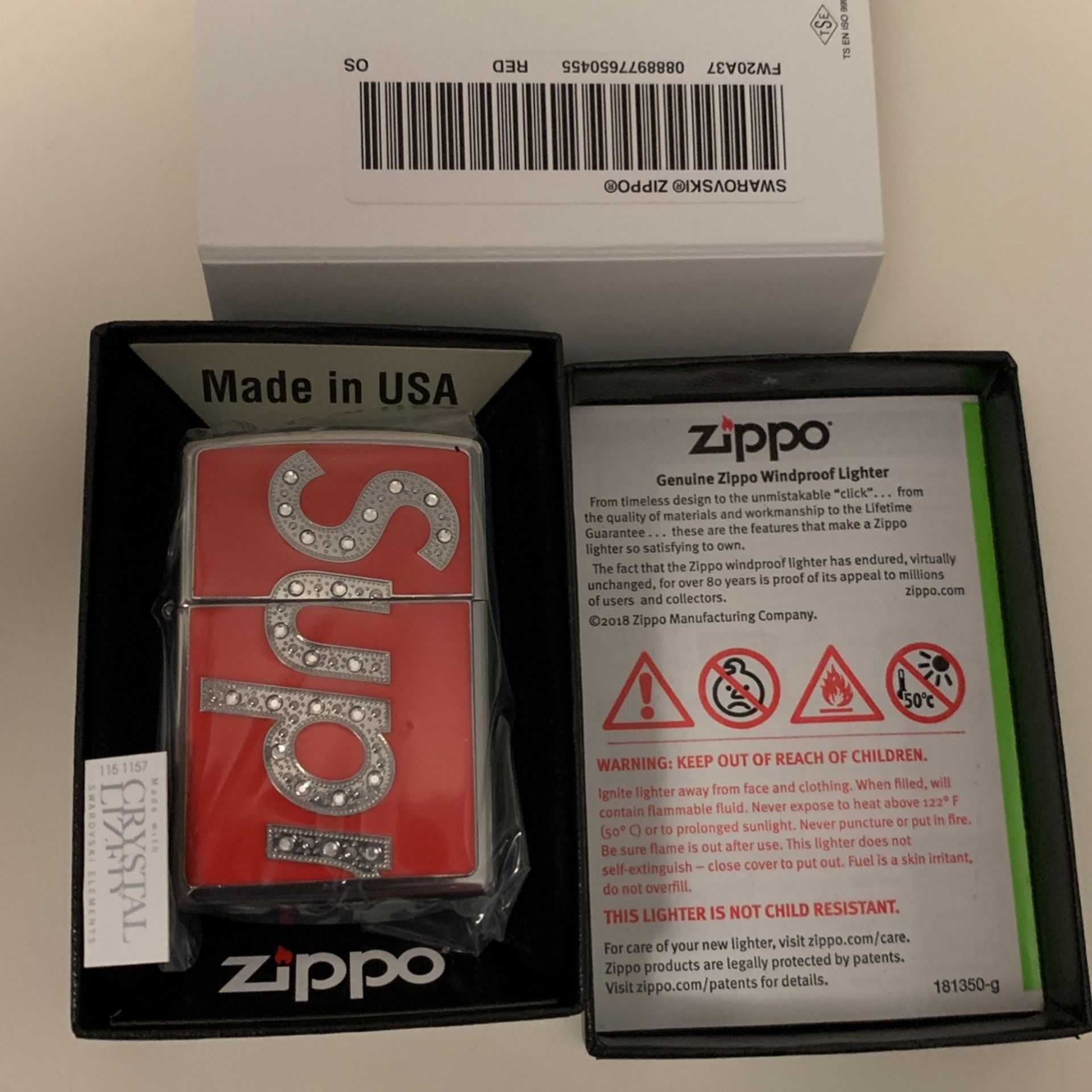 Swarovski X Supreme Lighter