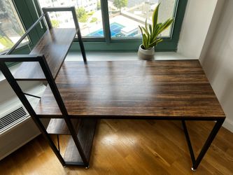 Industrial Woodstained Desk