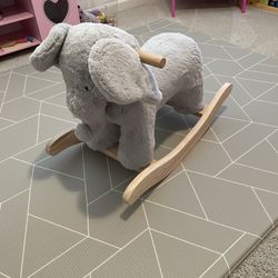 Pottery Barn Kids Elephant Critter Plush Nursery Rocker