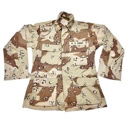 Vintage US Army Desert Camouflage Chocolate Chip Field Jacket Size Small Reg