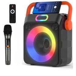 Portable Bluetooth Karaoke Machine with Wireless Microphone