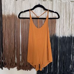 Orange Lululemon silk tank top; perfect condition and super comfortable!