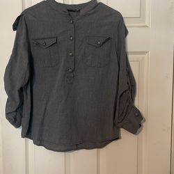 Womens Gray Blouse 
