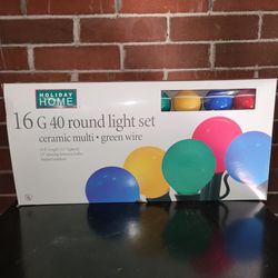 Ceramic Multi-color  Holiday Lights 16'