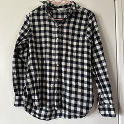 Old Navy Gingham Check Print Button Down Shirt
