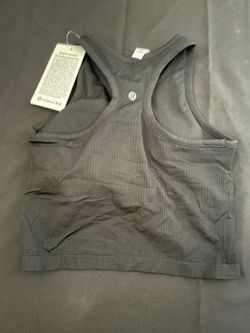 Lululemon Ebb to Street Cropped Tank Top - Black (NWT)
