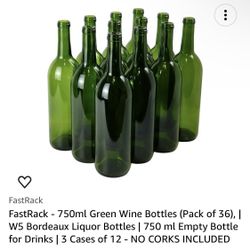 Wedding/party Decor Green Wine Bottles 35 Total 