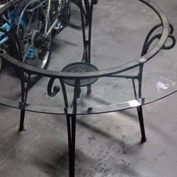 Metal Table With Glass Top
