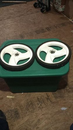 Wheels 11 3/4 diameter center hole 1/2 inch diameter