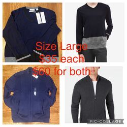 NWT Calvin Klein And Alfani Men Sweaters  Size L