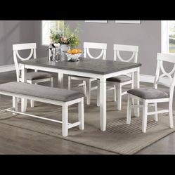 $350 Dinning Set Table And Chair And Bench 