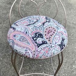 Rose Gold Vanity Chair New Upholstery Fabric 