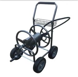 VINGLI 4-Wheel Garden Hose Reel Cart w/ Basket – New Open Box
