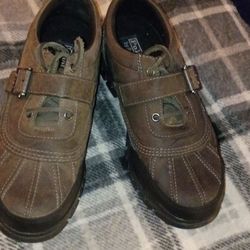 Polo Ralph Lauren Shoes Mens10D Gray Nubuck Buckle Casual Rugged Outdoor Y2K