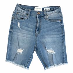 RE Generation Celebrity Pink Juniors 1 Denim Shorts Blossom Bermuda Distressed