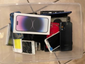 Box of broken screens/parts