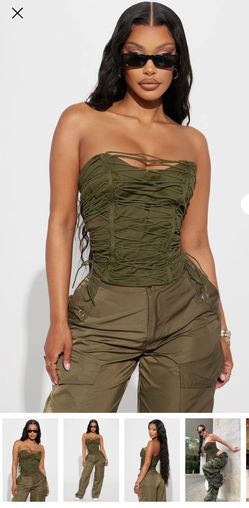 New Corset Top - Olive