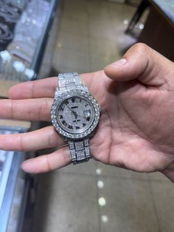 Rolex datejust 41mm Iced out natural diamonds With box