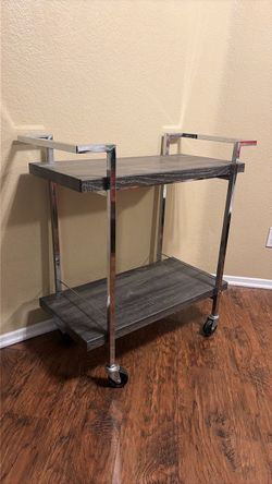 Two-Tier Rolling Bar Cart